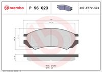 BREMBO P56023 - Juego de pastillas de freno - PRIME LINE