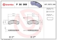 BREMBO P56069 - Juego de pastillas de freno - PRIME LINE