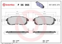 BREMBO P56065 - Juego de pastillas de freno - PRIME LINE