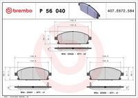 BREMBO P56040 - Juego de pastillas de freno - PRIME LINE