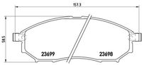 BREMBO P 56 058 - Juego de pastillas de freno