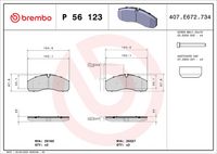 BREMBO P56123 - Juego de pastillas de freno - PRIME LINE