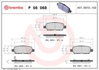 BREMBO P56068 - Juego de pastillas de freno - PRIME LINE