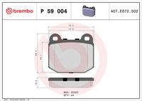 BREMBO P 59 004 - Juego de pastillas de freno