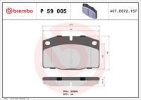 BREMBO P 59 005 - Juego de pastillas de freno