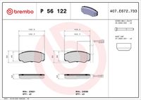 BREMBO P56122 - Juego de pastillas de freno - PRIME LINE