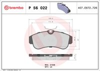 BREMBO P 56 022 - Juego de pastillas de freno