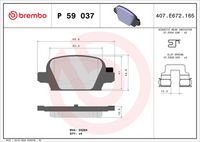 BREMBO P59037 - Juego de pastillas de freno - PRIME LINE