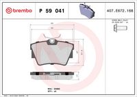 BREMBO P59041 - Juego de pastillas de freno - PRIME LINE