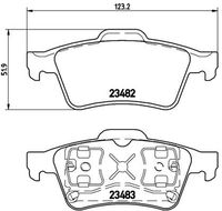 BREMBO P59044 - Juego de pastillas de freno - PRIME LINE