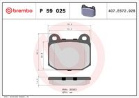 BREMBO P59025 - Juego de pastillas de freno - PRIME LINE