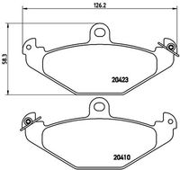 BREMBO P59026 - Juego de pastillas de freno - PRIME LINE