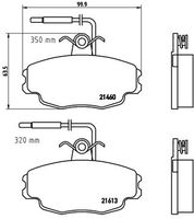 BREMBO P61043 - Longitud [mm]: 105<br>Ancho [mm]: 55<br>Homologación: ECE R90 Approved<br>Lado de montaje: Eje trasero<br>Espesor/grosor 1 [mm]: 11<br>Contacto avisador de desgaste: preparado para indicador desgaste<br>Peso [kg]: 0,886<br>