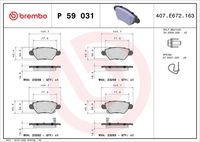 BREMBO P59031 - Juego de pastillas de freno - PRIME LINE