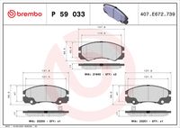 BREMBO P59033 - Juego de pastillas de freno - PRIME LINE