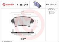 BREMBO P59040 - Juego de pastillas de freno - PRIME LINE