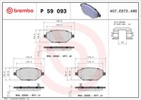 BREMBO P59093 - Juego de pastillas de freno - PRIME LINE