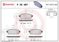 BREMBO P59087 - Juego de pastillas de freno - PRIME LINE