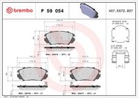 BREMBO P59054 - Juego de pastillas de freno - PRIME LINE