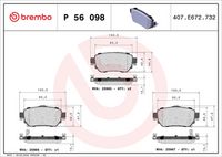 BREMBO P56098 - Juego de pastillas de freno - PRIME LINE