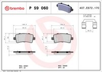 BREMBO P59060 - Juego de pastillas de freno - PRIME LINE