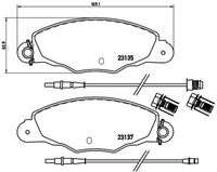 BREMBO P61061 - Juego de pastillas de freno - PRIME LINE