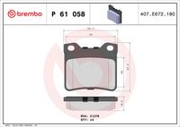 BREMBO P61058 - Juego de pastillas de freno - PRIME LINE