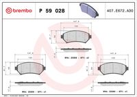 BREMBO P59028 - Juego de pastillas de freno - PRIME LINE