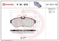 BREMBO P61075 - Juego de pastillas de freno - PRIME LINE