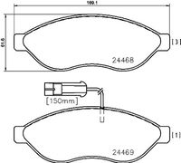 BREMBO P 61 090 - Juego de pastillas de freno