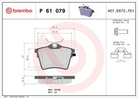 BREMBO P61079 - Juego de pastillas de freno - PRIME LINE