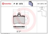 BREMBO P61073 - Juego de pastillas de freno - PRIME LINE