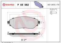 BREMBO P59082 - Juego de pastillas de freno - PRIME LINE