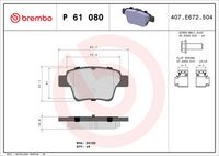 BREMBO P61080 - Juego de pastillas de freno - PRIME LINE