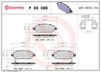 BREMBO P 59 088 - Juego de pastillas de freno