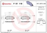 BREMBO P61118 - Lado de montaje: Eje trasero<br>Código de carga útil: 16Q<br>Código de carga útil: 20Q<br>Lado de montaje: Eje trasero<br>Código de carga útil: 12Q<br>Ancho [mm]: 137<br>Espesor [mm]: 19<br>Altura [mm]: 49<br>Contacto avisador de desgaste: excl. contacto de avisador de desgaste<br>Artículo complementario/Información complementaria: con accesorios<br>Sistema de frenos: Bosch<br>Artículo complementario / información complementaria 2: con tornillos pinza freno<br>Artículo complementario / información complementaria 2: Chapa antichirridos<br>Número de WVA: 24465<br>