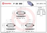 BREMBO P59090 - Juego de pastillas de freno - PRIME LINE