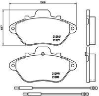 BREMBO P 61 036 - Juego de pastillas de freno