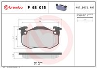 BREMBO P68015 - Juego de pastillas de freno - PRIME LINE