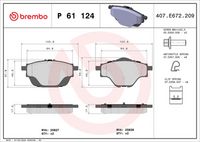 BREMBO P 61 124 - Juego de pastillas de freno