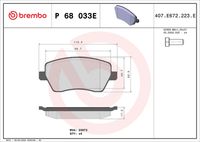 BREMBO P68033 - Juego de pastillas de freno - PRIME LINE