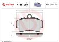 BREMBO P65008 - Juego de pastillas de freno - PRIME LINE