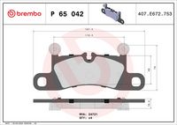 BREMBO P65042 - Juego de pastillas de freno - PRIME LINE