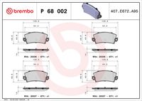 BREMBO P68002 - Juego de pastillas de freno - PRIME LINE