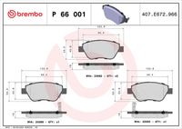 BREMBO P 66 001 - Juego de pastillas de freno