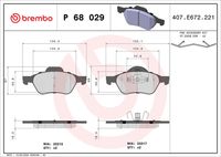 BREMBO P68029 - Juego de pastillas de freno - PRIME LINE