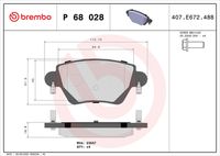 BREMBO P68028 - Juego de pastillas de freno - PRIME LINE