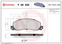 BREMBO P68006 - Juego de pastillas de freno - PRIME LINE