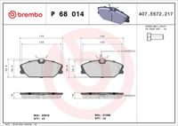 BREMBO P 68 014 - Juego de pastillas de freno