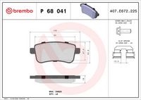 BREMBO P68041 - Juego de pastillas de freno - PRIME LINE